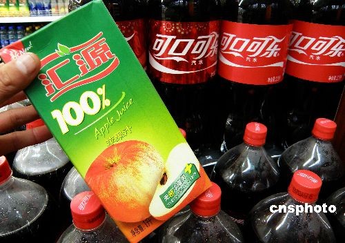 匯源果汁18日突然停牌 停牌前暴跌近20%